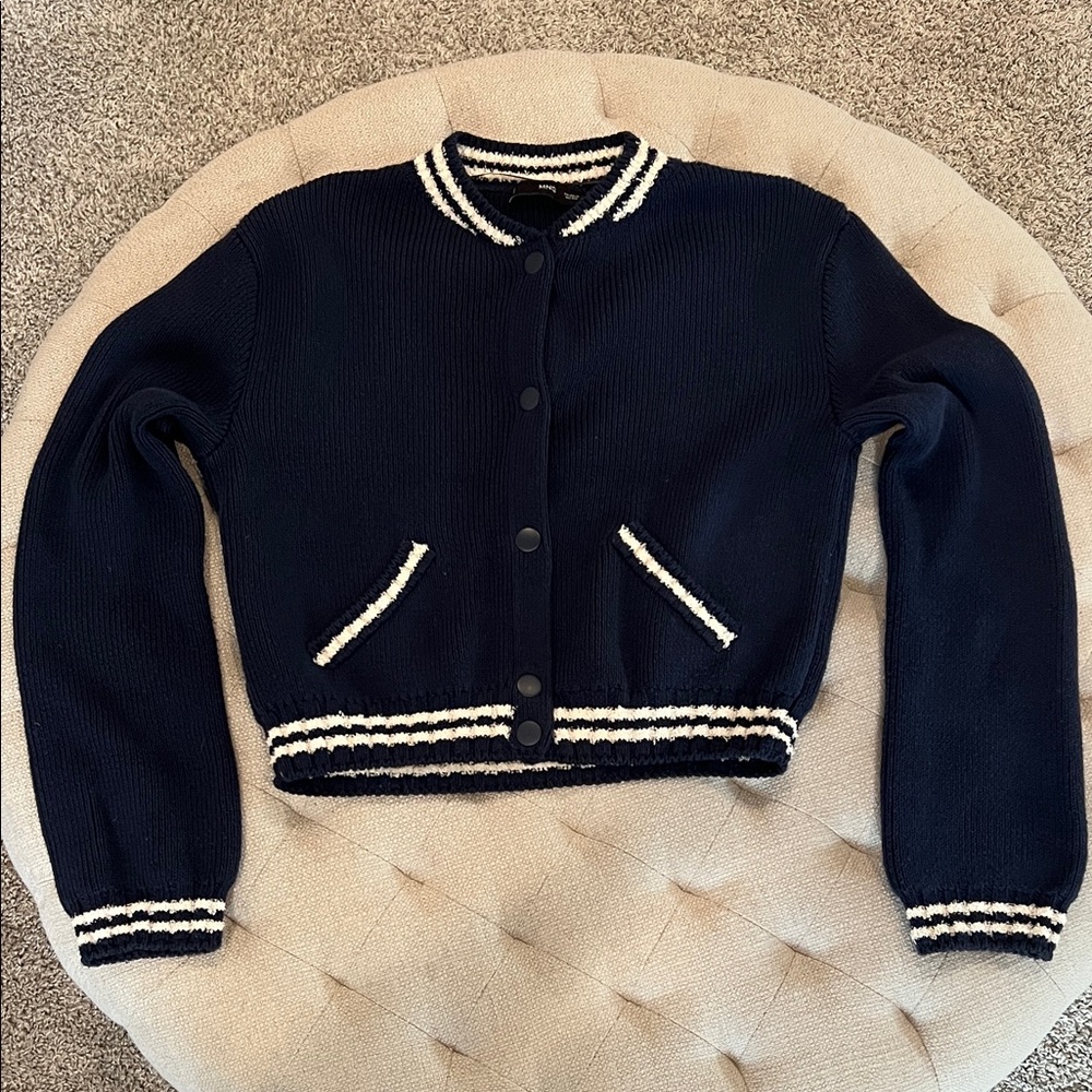 EUC Mango varsity cardigan sweater xs